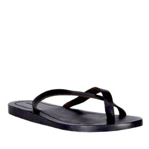 All Saints Black leather strappy sandal